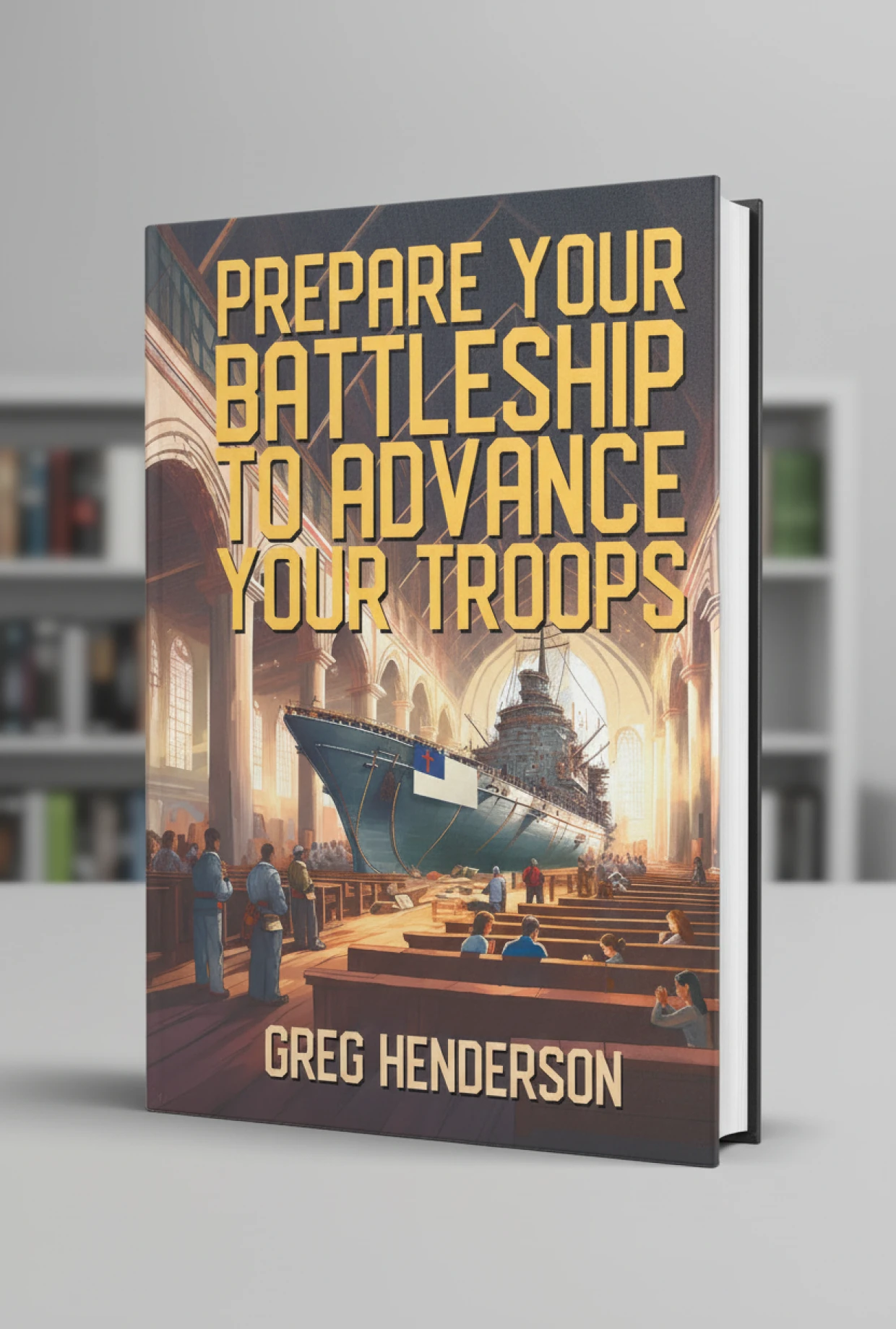 Book cover with battleship and title text.